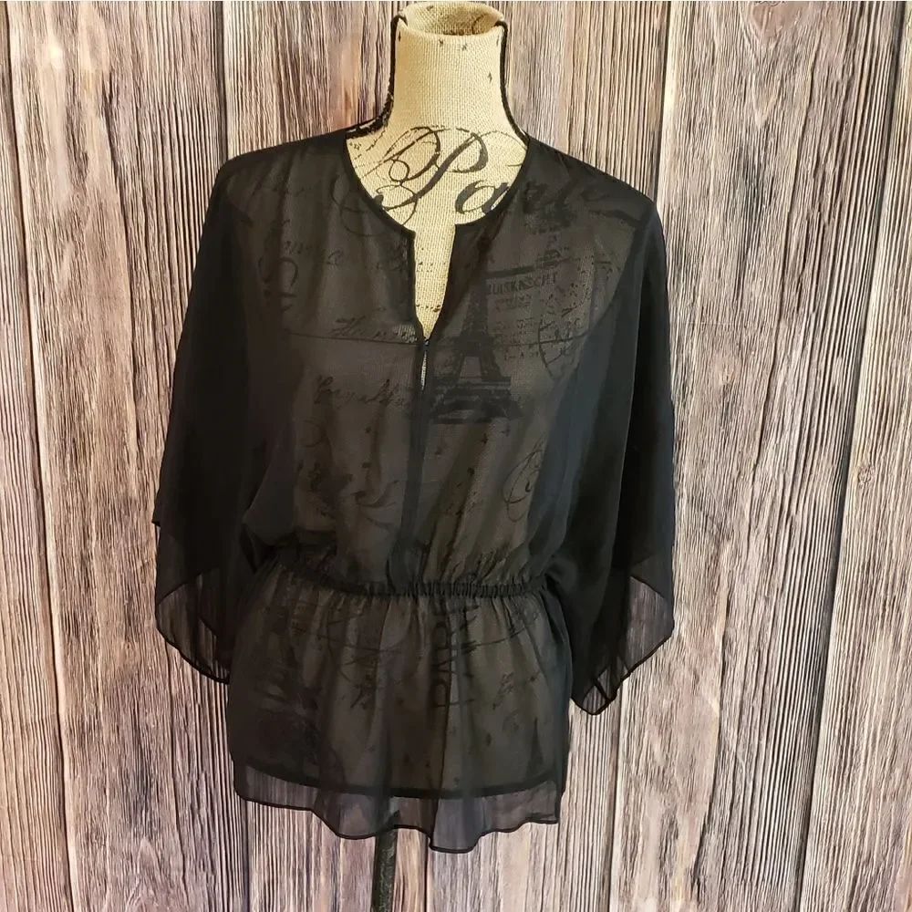 Tory Burch Flowy Sheer Top - Picture 11 of 11